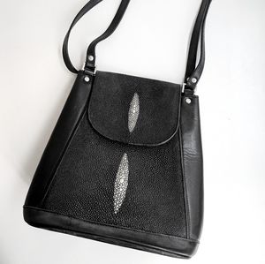 Vintage Genuine Stingray Skin & Leather Satchel